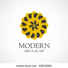 Modern circular of spiral abstract vector and logo design or template luxury business icon of company identity symbol concept