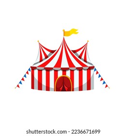 Modern Circus Tent Cartoon Illustration