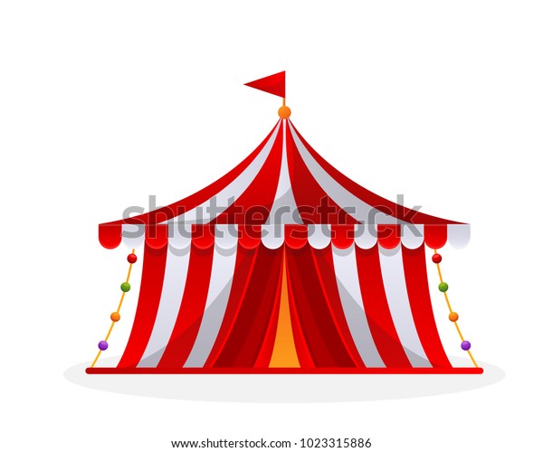 Modern Circus Tent\
Cartoon Illustration
