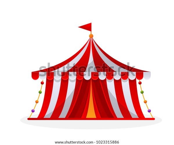 Modern Circus Tent Cartoon Illustration のベクター画像素材 ロイヤリティフリー