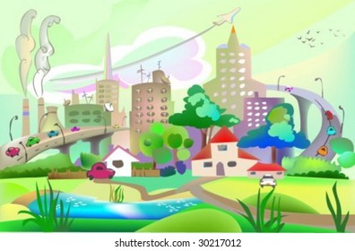 modern city
