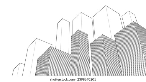  arquitectura abstracta urbana moderna 3d