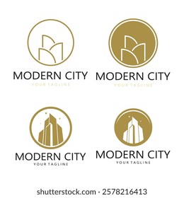 modern city, advanced city logo, environmentally friendly, advanced technology, future buildings