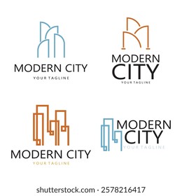 modern city, advanced city logo, environmentally friendly, advanced technology, future buildings