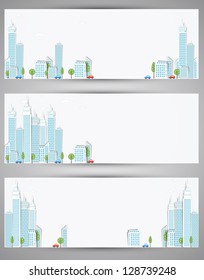 Modern city background. Vector