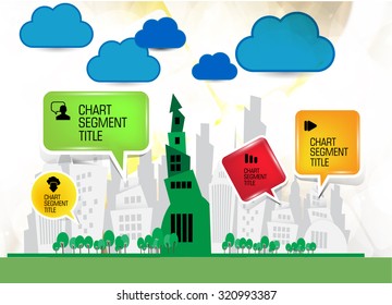 Modern city background. Vector
