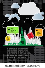 Modern city background. Vector
