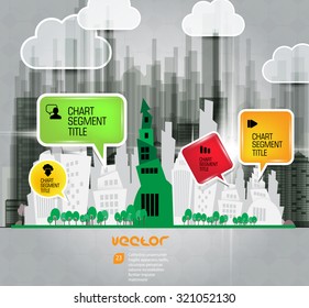 Modern city background. Vector