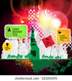 Modern city background. Vector