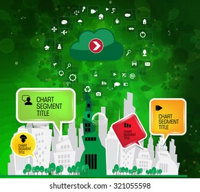 Modern city background. Vector