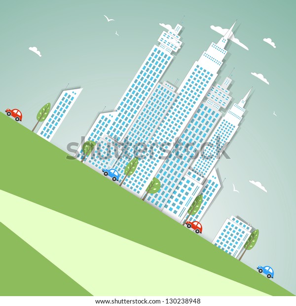 Modern city background.
Vector