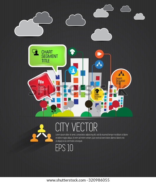 Modern city background.\
Vector