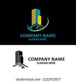 modern city Building illustration Vector Logo royalty free company logo design