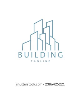 Modern City Building Logo Design, Luxurious and Simple Urban Architecture