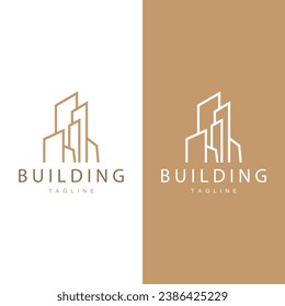 Modern City Building Logo Design, Luxurious and Simple Urban Architecture