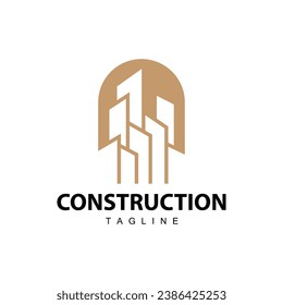 Modern City Building Logo Design, Luxurious and Simple Urban Architecture