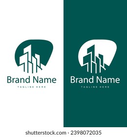 Diseño de logotipos de edificios urbanos modernos, arquitectura urbana lujosa y sencilla