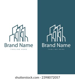 Modern City Building Logo Design, Luxurious and Simple Urban Architecture