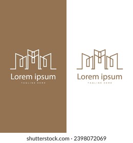 Modern City Building Logo Design, Luxurious and Simple Urban Architecture