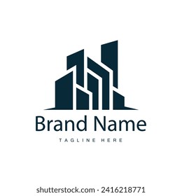 Modern City Building Logo Design, Luxurious and Simple Urban Architecture