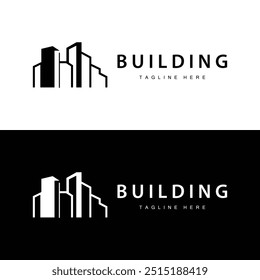 Modern City Building Logo Design, Luxurious and Simple Urban Architecture