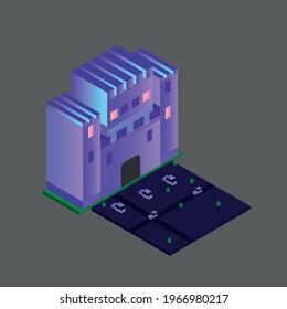 Vector de construcción urbano moderno