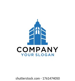 Modern city buildings, towers logo icon vector template.