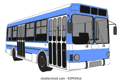 Modern City Bus Vector 01