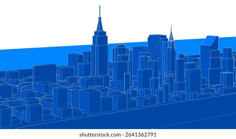 modern city concept 3d illustration	
