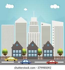 Modern City Concept. Properties For Sale / Rent.
