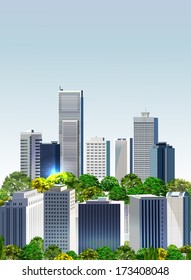 Modern city illustration