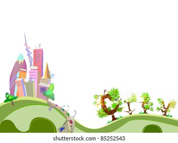 modern city illustration