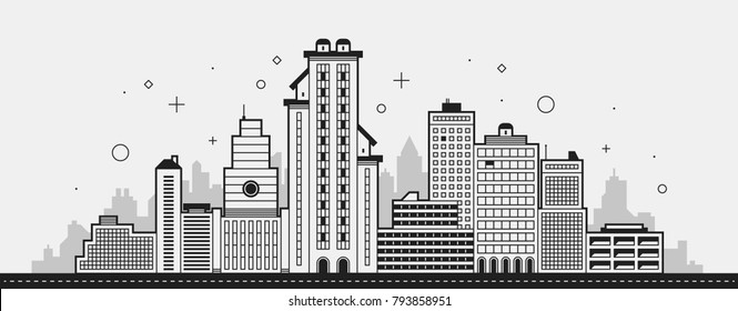 skyscraper black and white clipart christmas