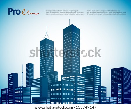 Modern city landscape background