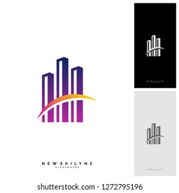 Modern City Logo Concepts. Corporate Business Finance Logo design vector template - Vector