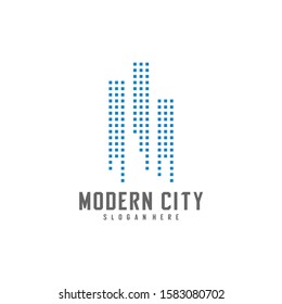 Modern City Logo Design Vector Template, Real estate Logo Concept, Emblem, Design Concept, Creative Symbol, Icon