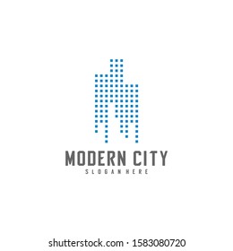 Modern City Logo Design Vector Template, Real estate Logo Concept, Emblem, Design Concept, Creative Symbol, Icon