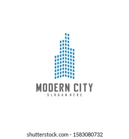 Modern City Logo Design Vector Template, Real estate Logo Concept, Emblem, Design Concept, Creative Symbol, Icon