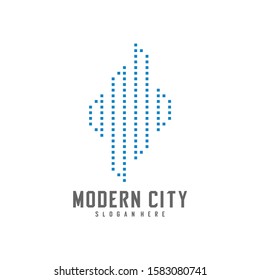 Modern City Logo Design Vector Template, Real estate Logo Concept, Emblem, Design Concept, Creative Symbol, Icon