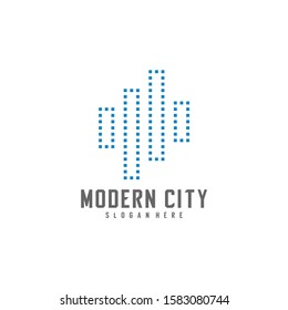 Modern City Logo Design Vector Template, Real estate Logo Concept, Emblem, Design Concept, Creative Symbol, Icon
