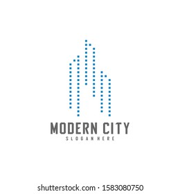 Modern City Logo Design Vector Template, Real estate Logo Concept, Emblem, Design Concept, Creative Symbol, Icon