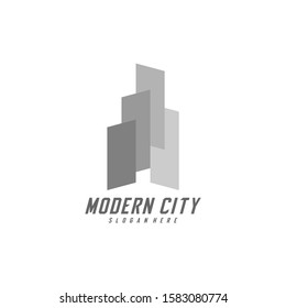 Modern City Logo Design Vector Template, Real estate Logo Concept, Emblem, Design Concept, Creative Symbol, Icon