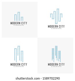 Modern City Logo Design Vector Template, Real estate Logo Concept, Emblem, Design Concept, Creative Symbol, Icon