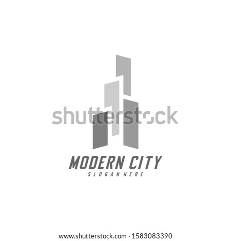 Modern City Logo Design Vector Template, Real estate Logo Concept, Emblem, Design Concept, Creative Symbol, Icon
