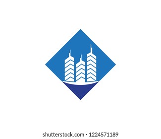 Modern city logo template vector