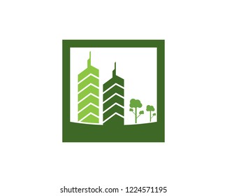 Modern city logo template vector