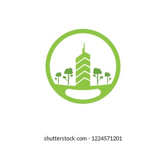 Modern city logo template vector