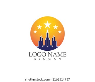 Modern city logo vector template