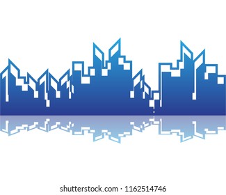Modern city logo vector template