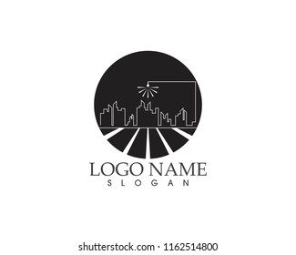 Modern city logo vector template